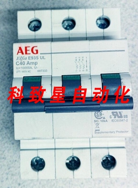 工业配件AEG ELFA E90S UL-CSA E93SULC40断路器40A 3P 480VAC