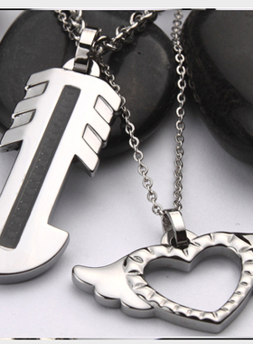 钨金原创独家设计一箭穿心吊坠