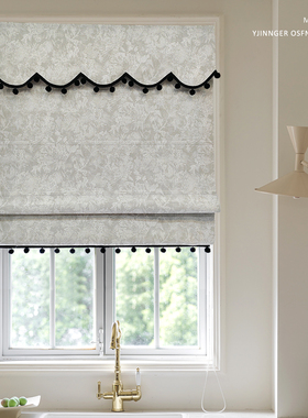 唐顿庄园 法式美式中古美拉德现代风格定制罗马帘/升降帘/布百叶