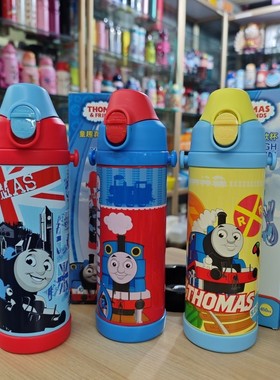 托马斯儿童保温杯男孩女孩食品级304不锈钢学生专用吸管直饮水壶