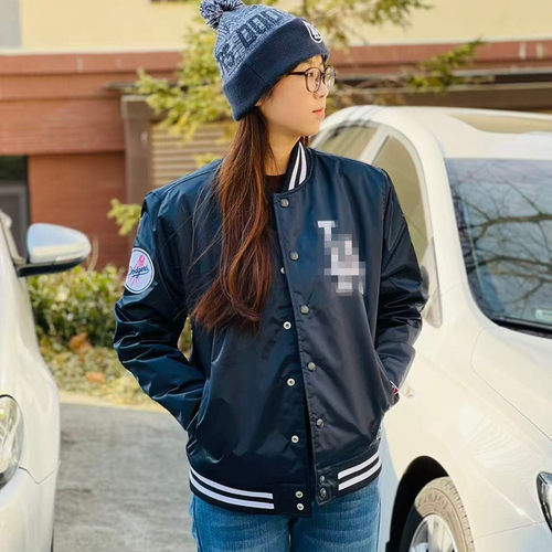 美职棒道奇上衣棒球夹克棉服保暖
