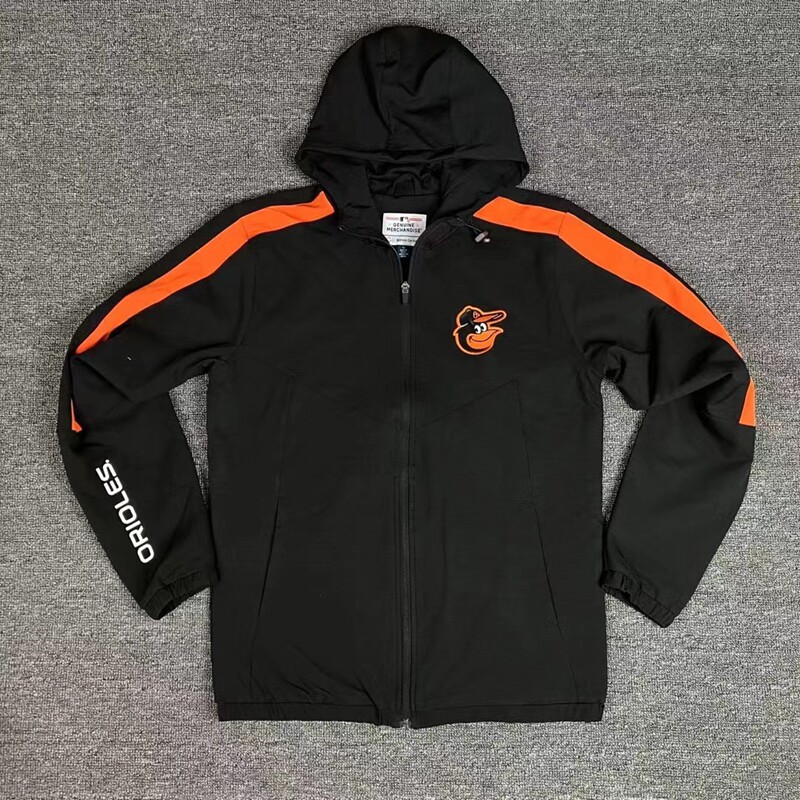 신작 야구 윈드 브레이커 재킷 야구 유니폼 봄과 가을 미국 표준 더블 레이어 성인 남녀 선수 오리올스 파이리츠