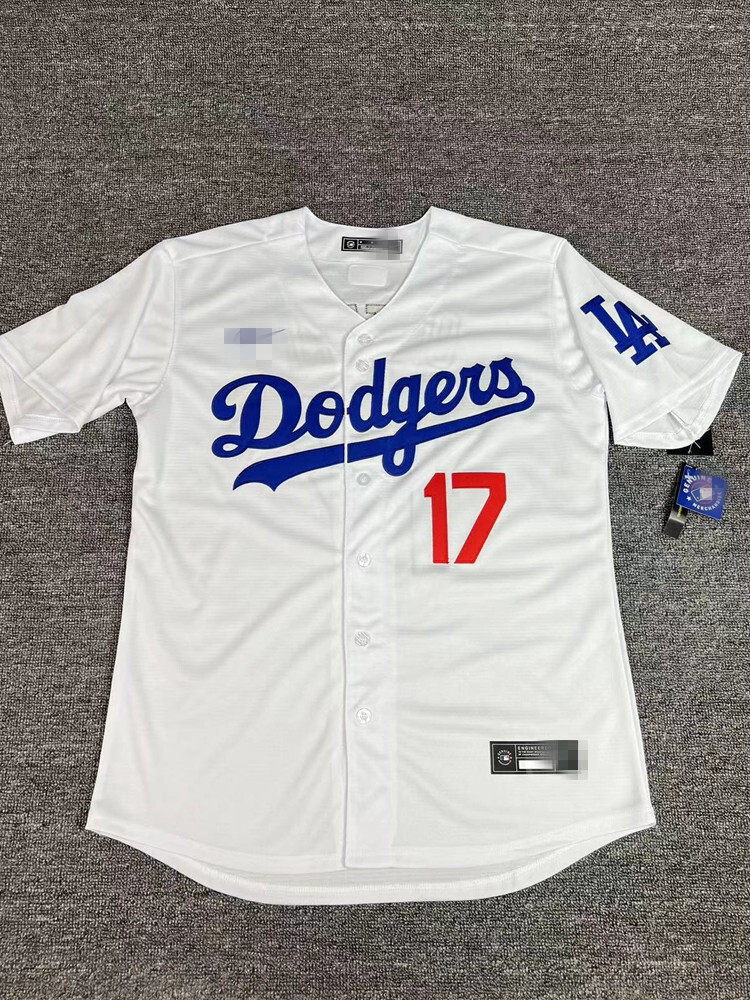 쇼헤이 오타니 야구 저지 야구 재킷 야구 모자 미국 다저스 속건성 통기성 자수 화이트 팬 플레이어