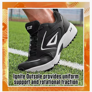 美国职业棒垒球鞋训练鞋教练鞋碎钉防滑盘橄榄球飞盘运动黑藏青