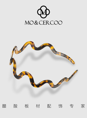 Mo&Cercoo新款女波浪发箍高级感复古发饰头箍细边压发洗脸发卡子