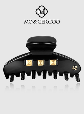 Mo&Cercoo新款抓夹后脑勺马尾鲨鱼夹黑色珍珠发抓优雅发量多