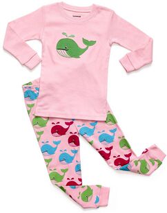 童装男宝女宝宝纯棉螺纹打底套装秋衣秋裤居家服春秋装 粉红鲸鱼