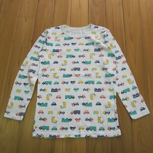 包邮儿童宝宝男童男孩螺纹汽车长袖春秋T恤上装婴儿家居服  6码