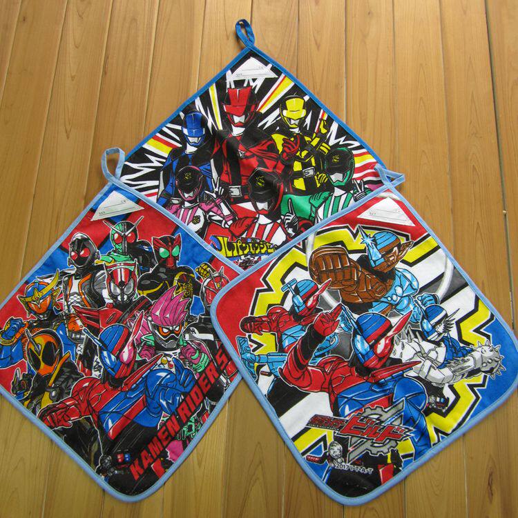 儿童宝宝男童女童蒙面漫画卡通纯棉纱布毛巾日系潮牌洗面巾 33*33