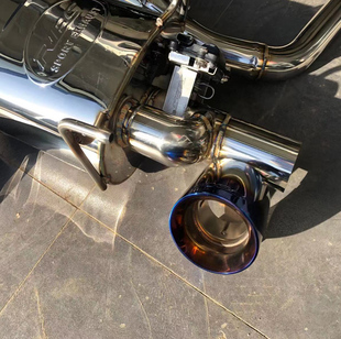 RES排气飞度GK5 GR9中尾段回压鼓直排鼓双鼓阀门直通三元头蕉头段