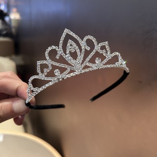 新款 小号王冠 儿童舞蹈颁奖发箍成人婚纱礼服配饰爪链水钻皇冠多款