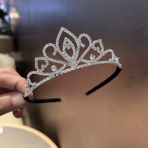 新款儿童舞蹈颁奖发箍成人婚纱礼服配饰爪链水钻皇冠多款小号王冠