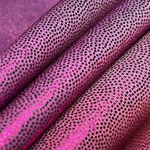 莱卡布双拼色烫金指点纹烫金工艺高弹力布四面弹力布服装内衣面料