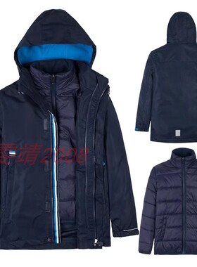 伊顿同款冬季3M多功能防寒服男女童可脱卸内胆棉服外套校服20x001