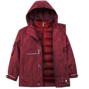 伊顿校服同款小学生校服班服冬季可拆卸内胆羽绒服冲锋衣儿童加厚