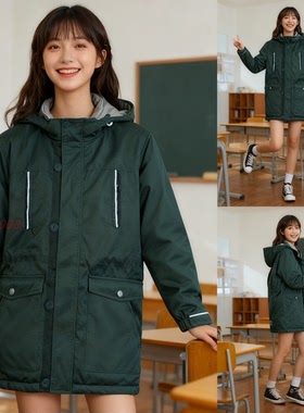 伊顿同款冬季校服上衣学院风冬装外套学生户外加厚棉服17F015
