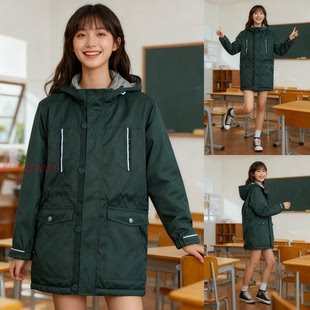 伊顿同款冬季校服上衣学院风冬装外套学生户外加厚棉服17F015