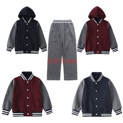 伊顿棒球服卫衣枣红藏青英伦校服