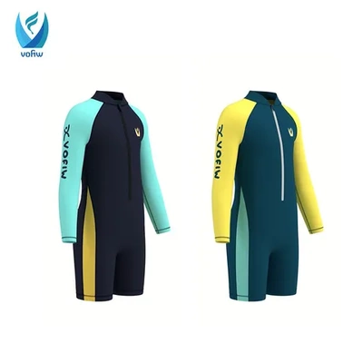 新款温泉防寒海边泳衣保暖游泳抓毛训练水母衣潜水儿童