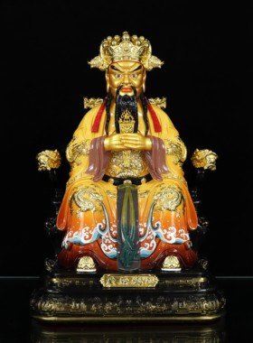树脂祝福中式家用五爷摆件