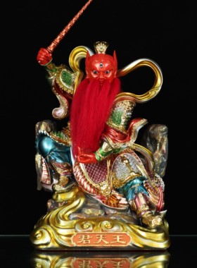 树脂祝福中式家用王天君摆件