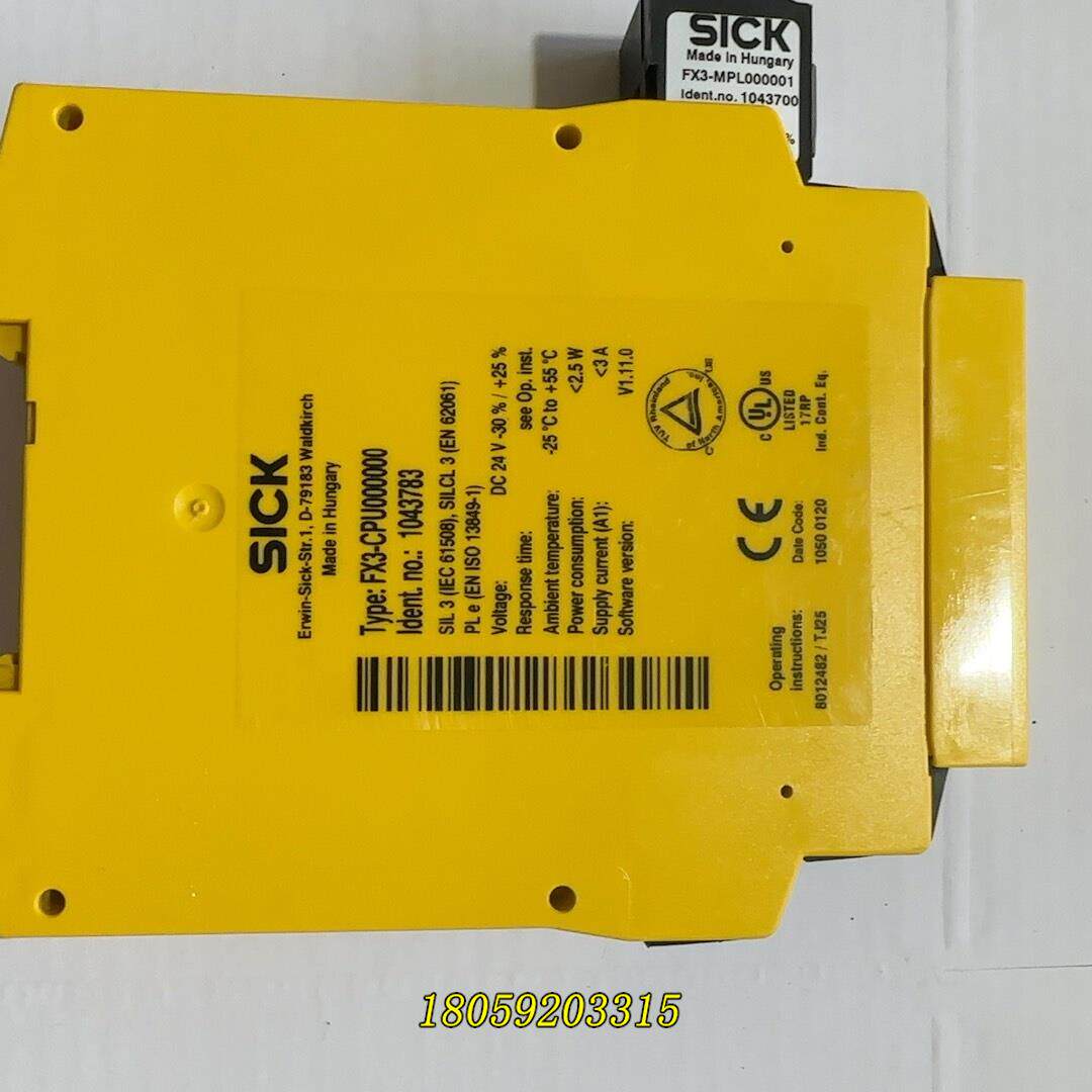 SICK西克安全模块FX3-CPU000000继电器1043议价