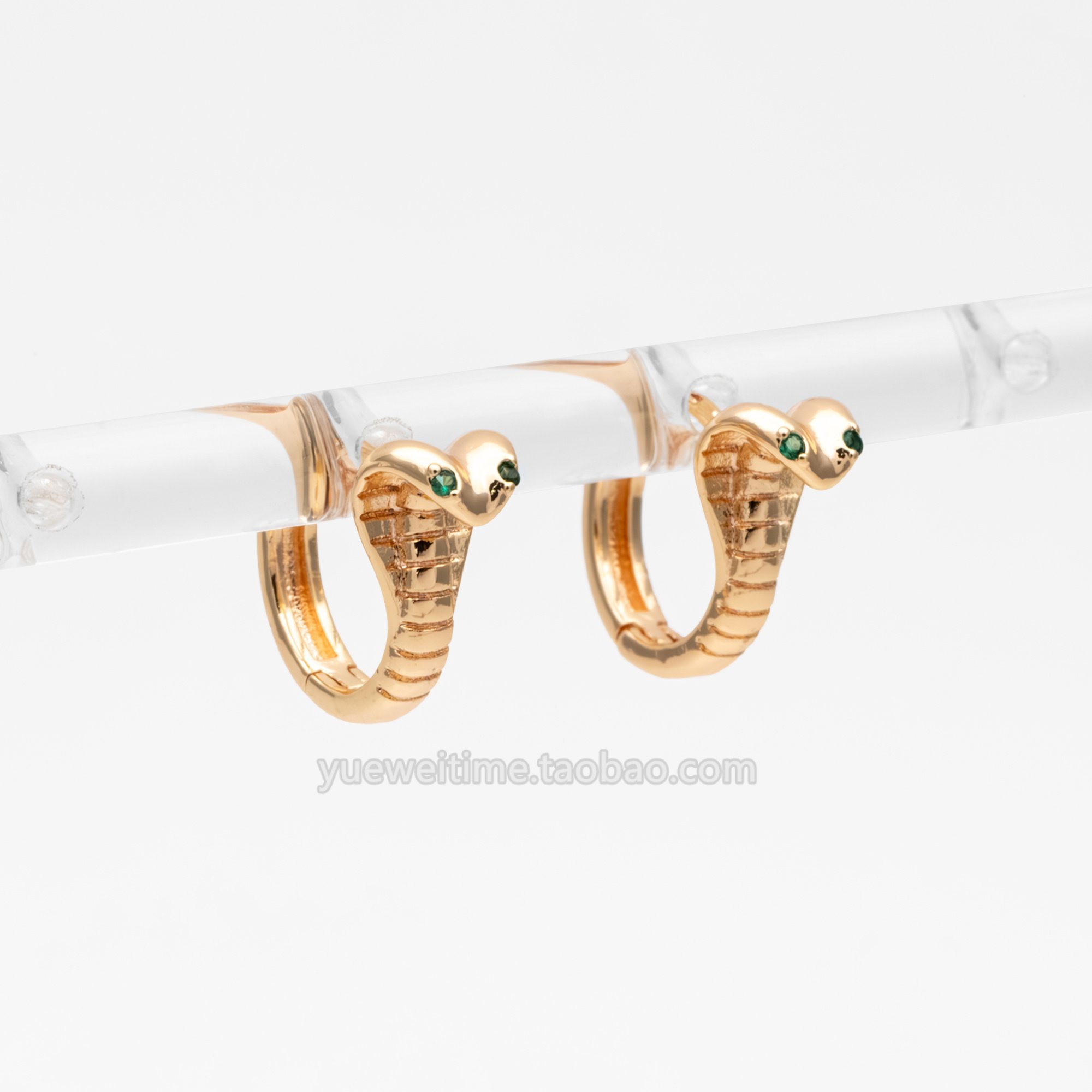 微镶冷淡风眼镜蛇耳扣耳环 铜镀真金 手工diy饰品配件 半成品材料,饰品/流行首饰/时尚饰品新,其他DIY饰品配件,淘宝优惠券,粉丝福利购,淘宝优惠卷