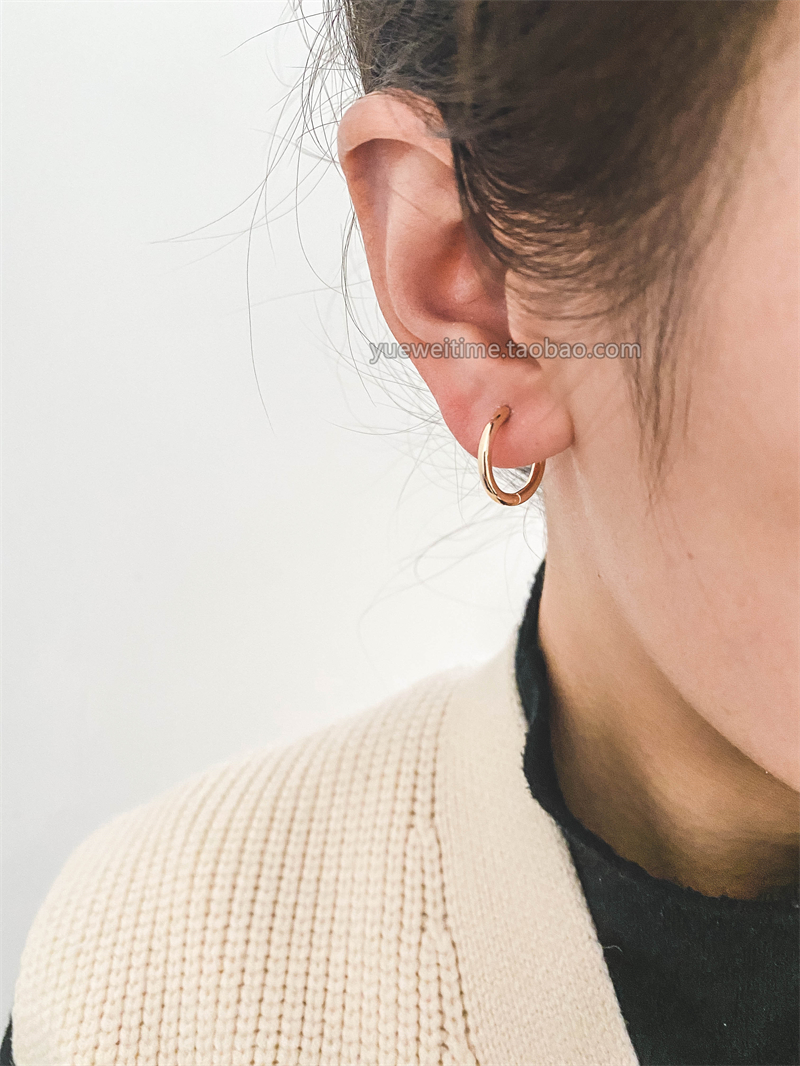 极简耳圈diy不锈钢饰品