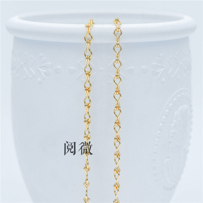 小灯泡链条铜镀真金 手工diy手链项链半成品材料