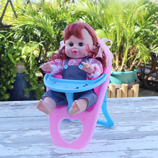 棉花娃娃餐桌椅过家家儿童女孩照顾宝宝仿真婴儿喂哺玩具摇床秋千