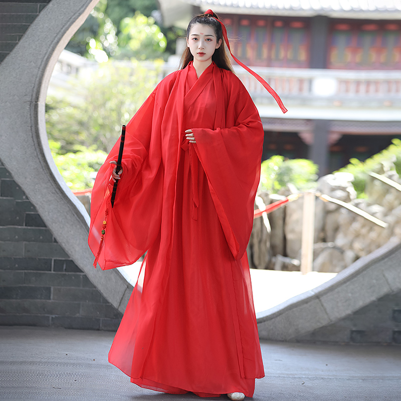 汉服女夏薄款东方不败林青霞同款