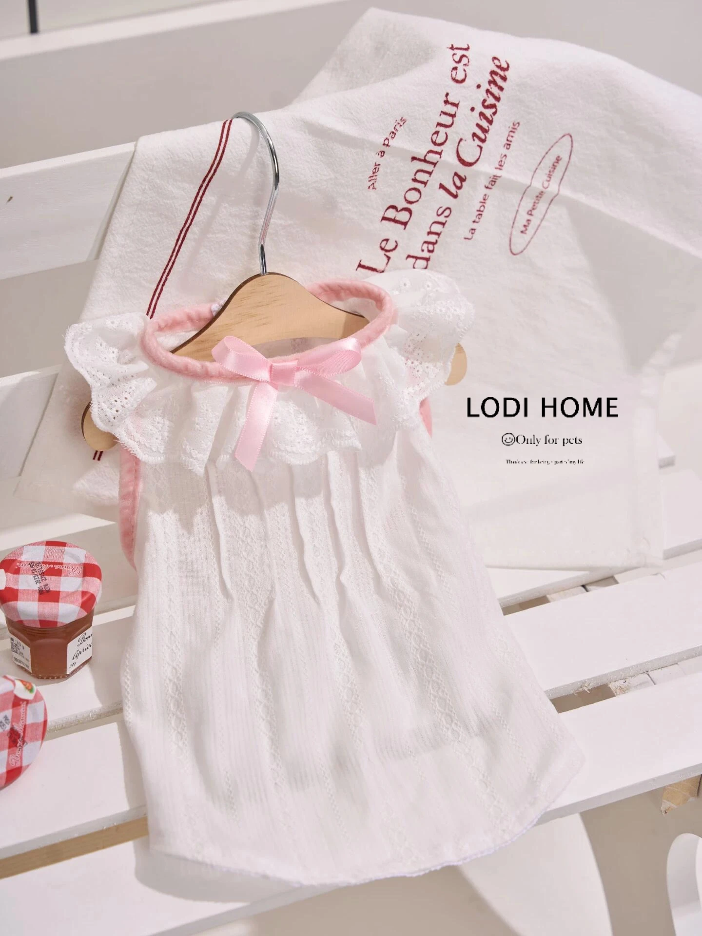 洛迪家春夏比熊贵宾蕾丝花边公主裙猫咪泰迪猫狗宠物小中型犬衣服