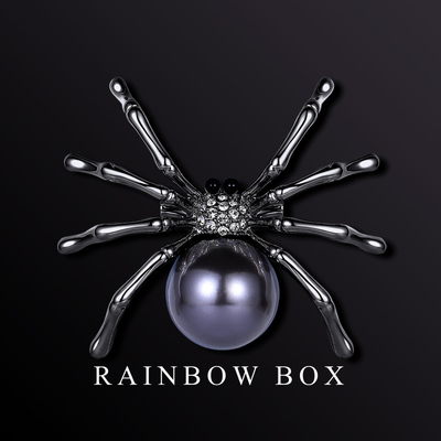 复古蜘蛛珍珠母贝男士西装胸针