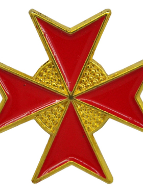 马耳他骑士团胸针医院骑士团胸章创意经典红色标志机车骑士徽章