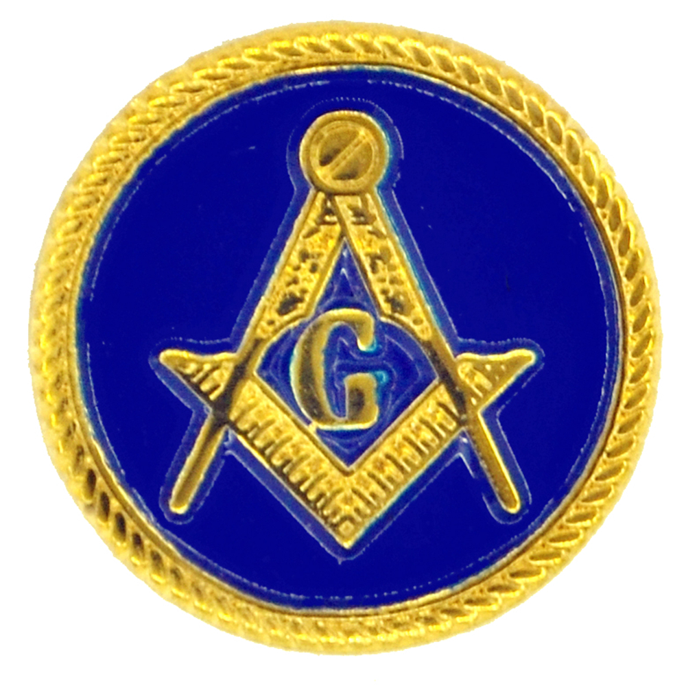 共济会欧美风格镀金男士胸针