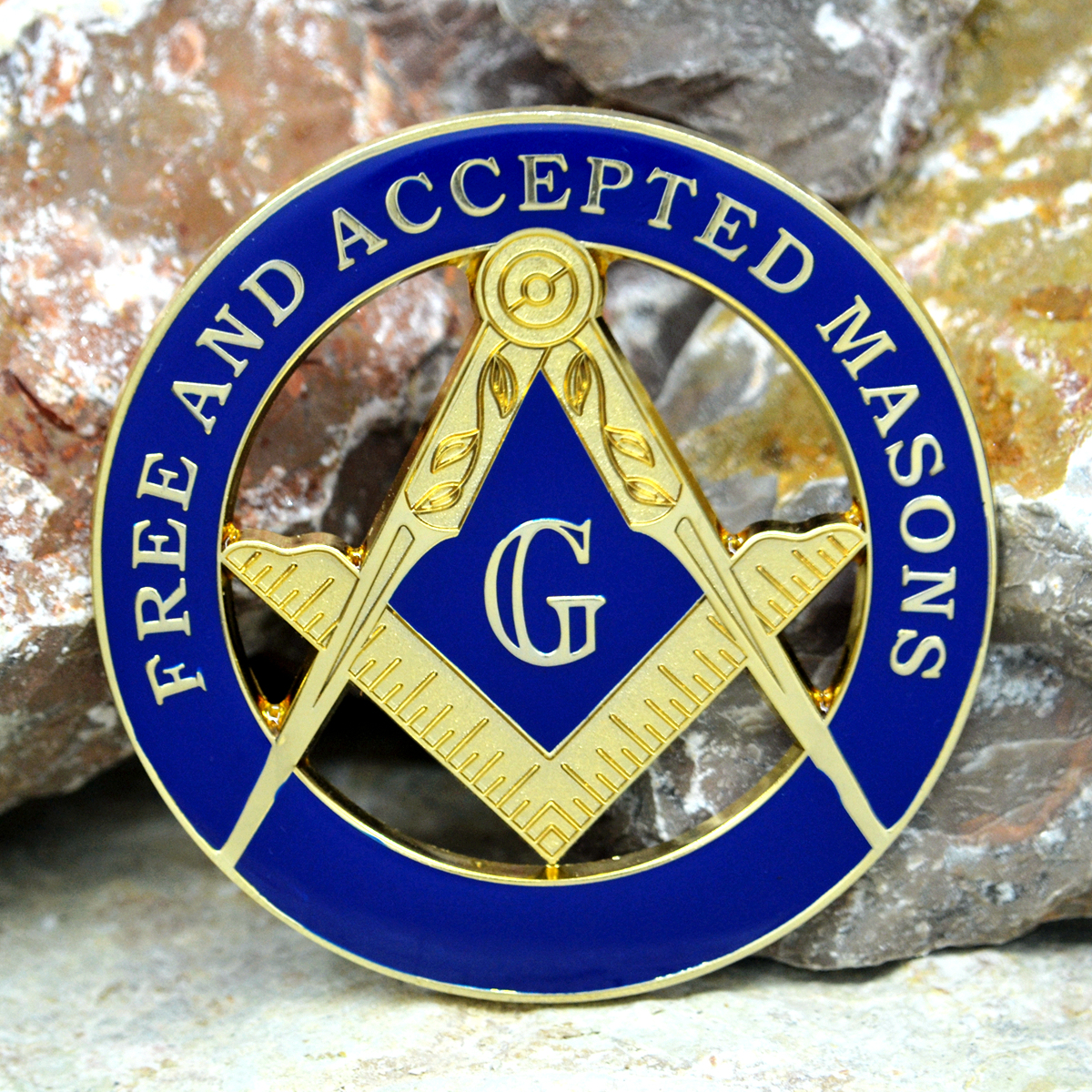 镀金汽车装饰共济会FreeMason