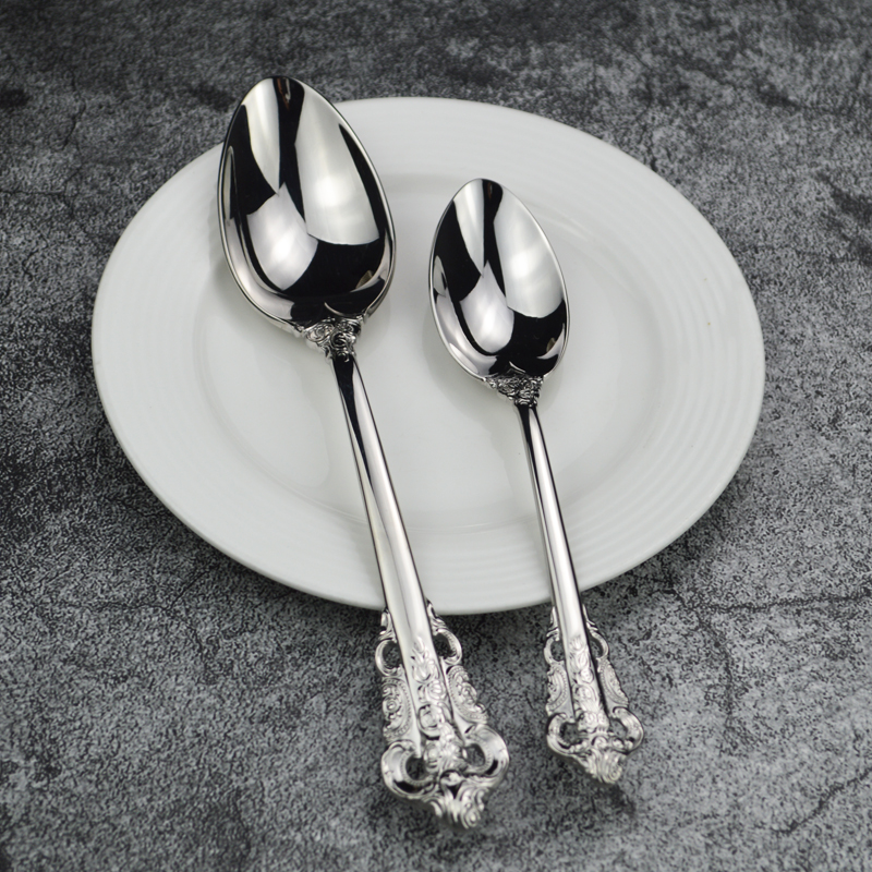 出口英国304不锈钢2款甜点勺子