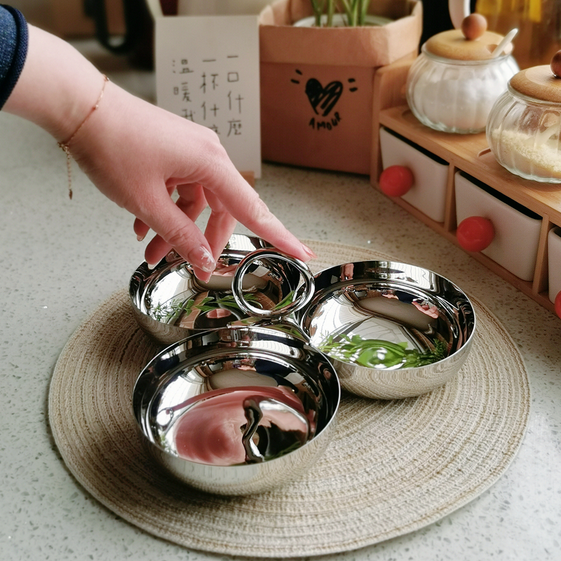 圆盘水果盘304不锈钢异型北欧风