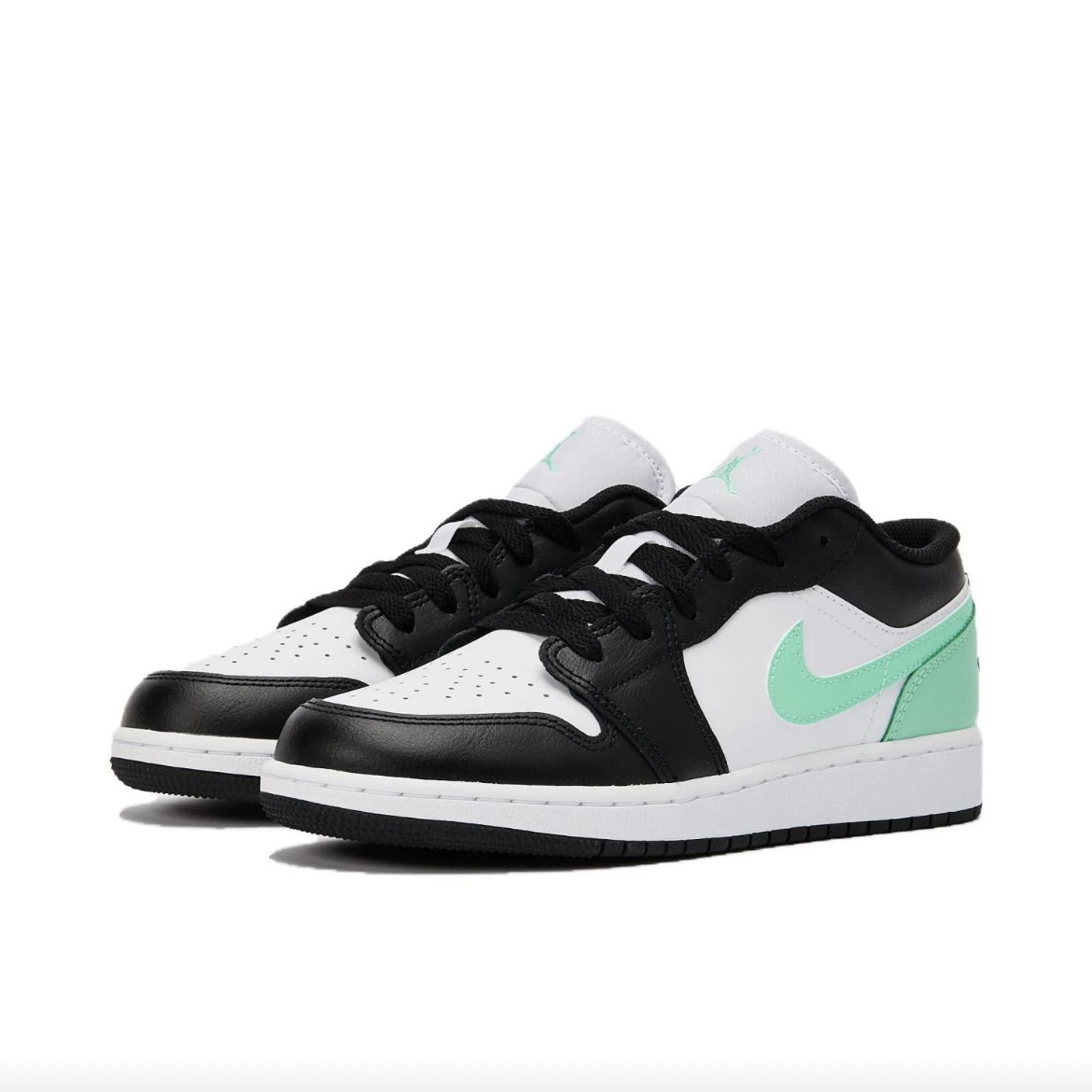 良伟体育 Air Jordan 1 复古潮流 运动休闲鞋 GS/白色/光辉绿HB仓
