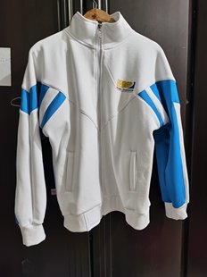 西安高新一中同款白色校服套装春秋外套上衣直筒拼蓝色裤子运动服