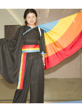 漫步天下Sky光遇Cos服光之子彩虹日暗彩斗篷黑色里衣长裤套装