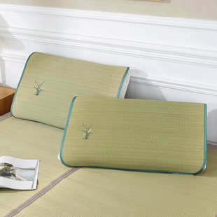 夏季天然草席枕片蔺草凉席枕套成人兰草枕席儿童单人夏天枕头席子