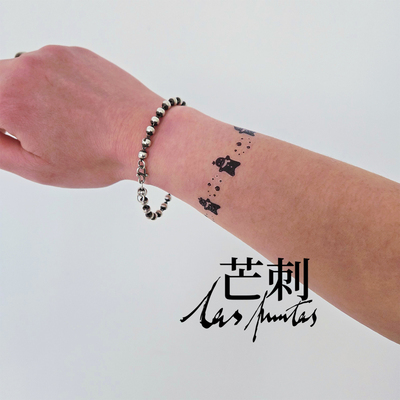 芒刺原创|姜饼人手链|圣诞手绘防水纹身贴小众仙气风高级感腕环