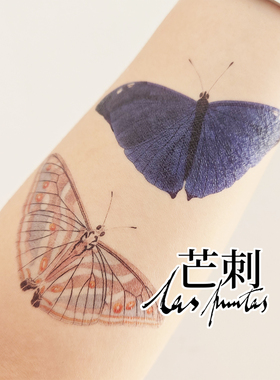 芒刺|阿多尼斯闪蝶|防水持久彩色彩绘蝴蝶花臂纹身贴小众风高级感