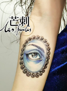 芒刺原创文身贴|眼睛|彩色彩绘防水持久纹身贴哥特小众风高级感