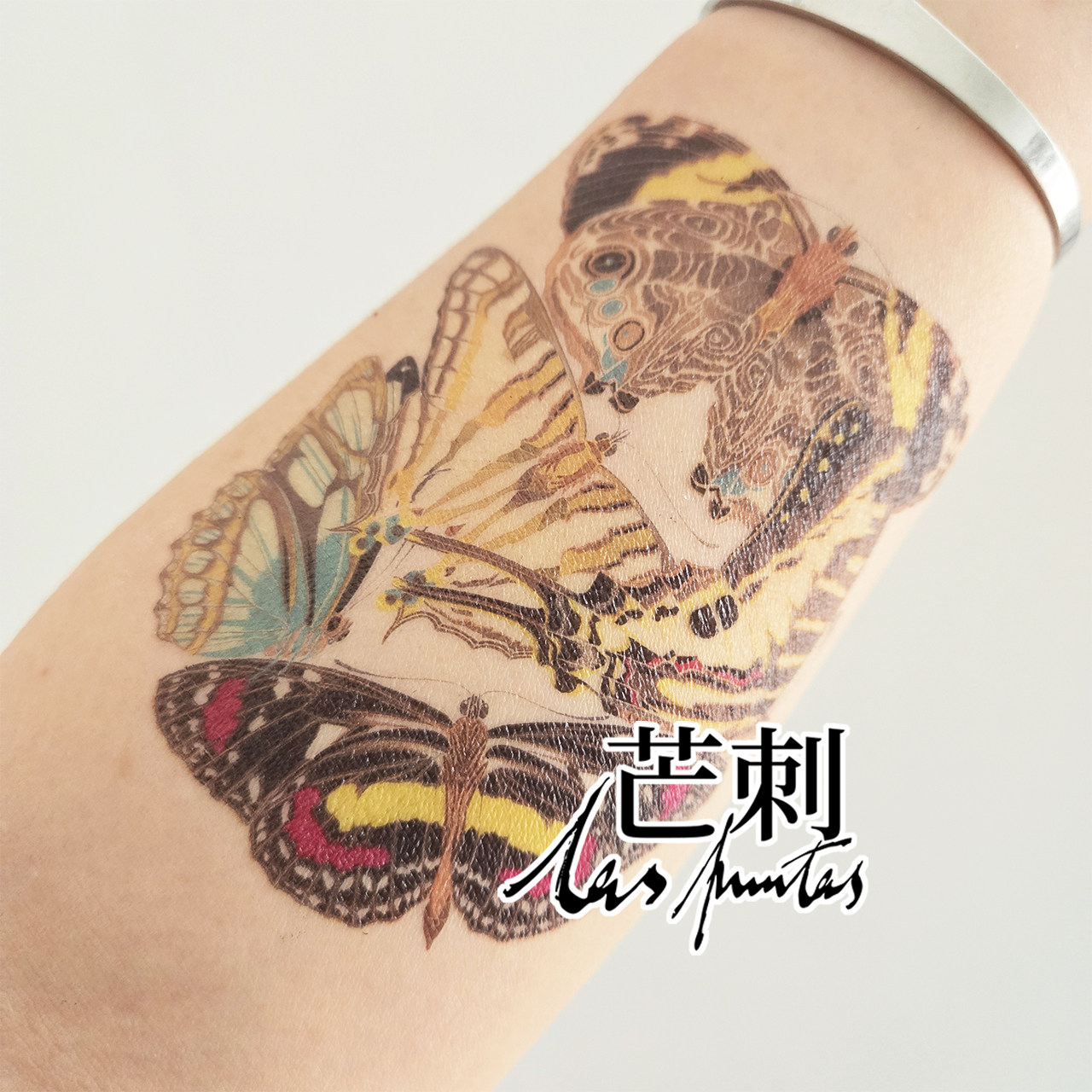 芒刺文身贴|蝴蝶|防水持久彩色彩绘昆虫花臂纹身贴小众风高级感