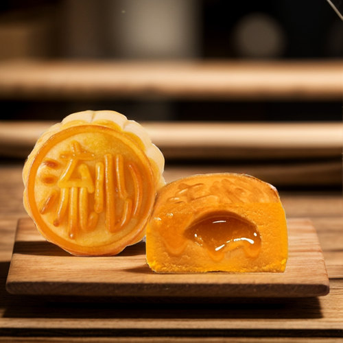 中秋节月饼港式流心奶黄芝士榴莲