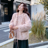 2025冬装新品仿生皮草外套女保暖优雅减龄大衣2892P225K325，女装短外套，2C339