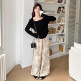 【套装】打底T恤阔腿裤两件套2C339-6111-P145-K198，女装套装/套裙，2C339