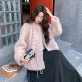 2025冬装新品仿生皮草外套女保暖减龄优雅大衣2892-1P225K325，女装皮草，2C339